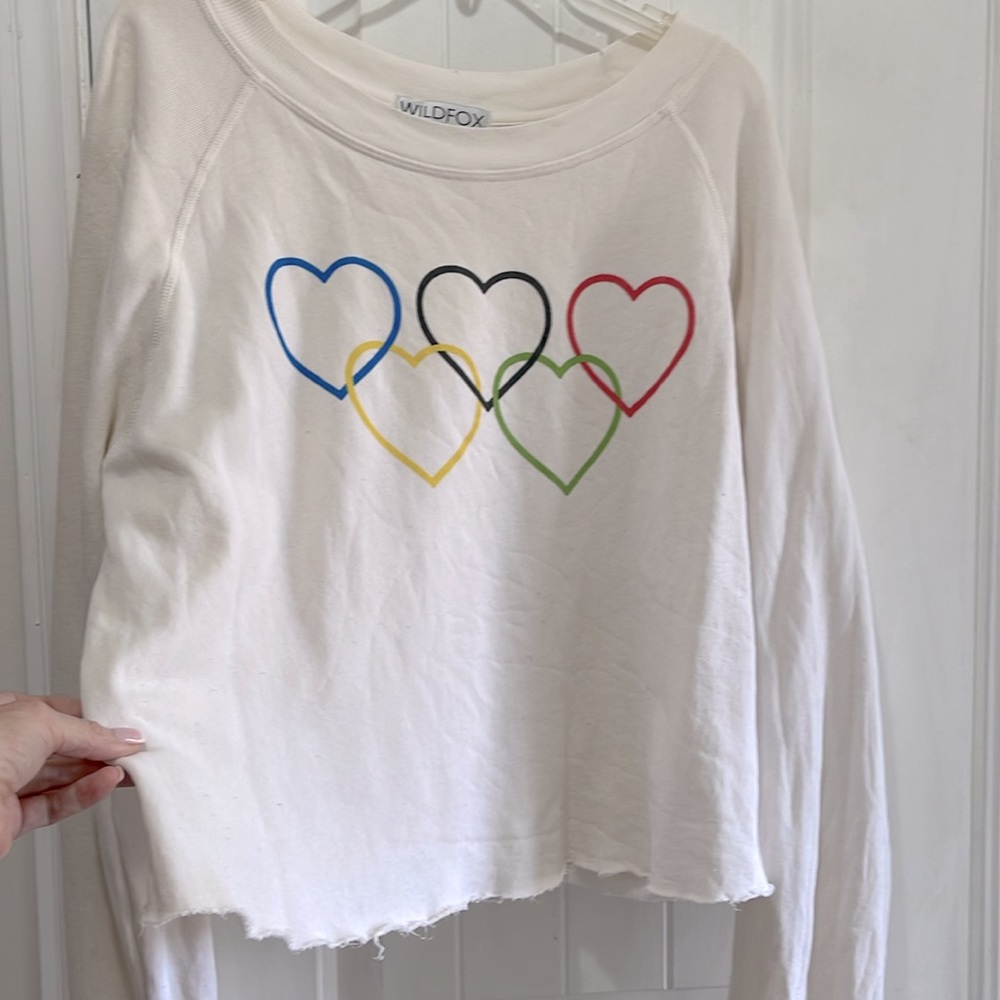 Wildfox Olympic Rings couture long sleeve cropped sweatshirt. Super soft
